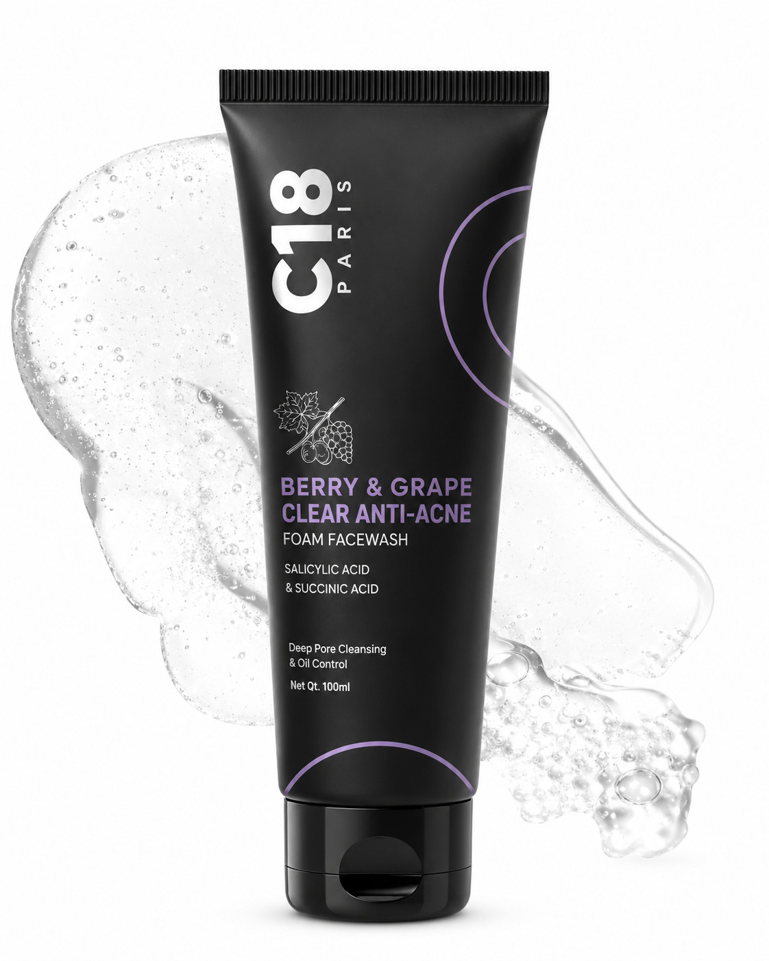 Berry & Grape Clear Anti-Acne Foam Face Wash