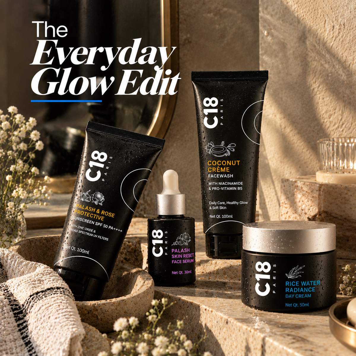 The Everyday Glow Edit - Morning Skincare Set for Normal, Oily & Combination Skin