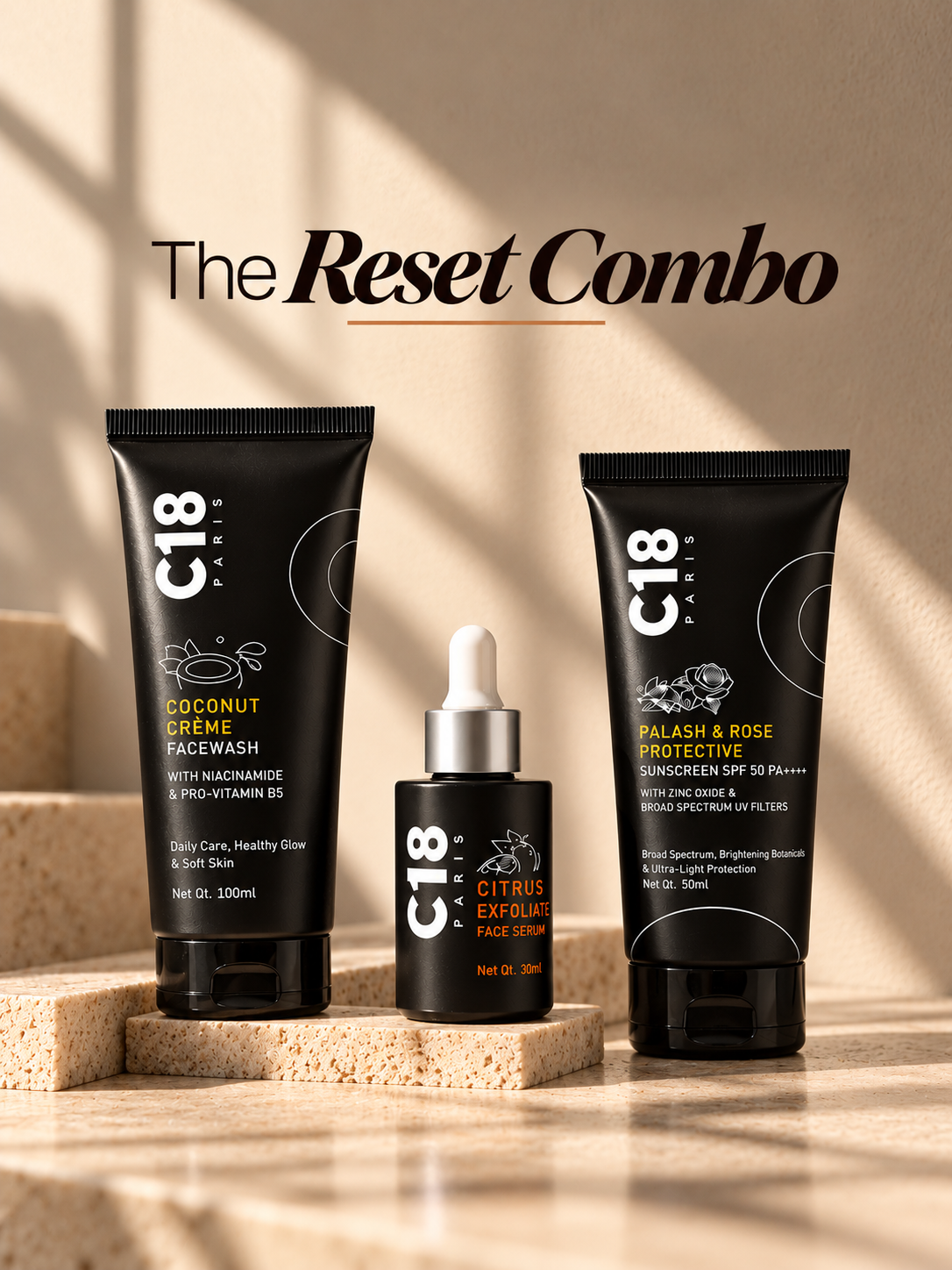 The Reset Combo - Exfoliating Skincare Set for Oily & Combination Skin